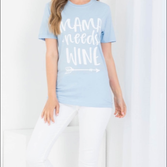 ‘Mama Needs Wine’ Short Sleeve Graphic Tee - Picture 5 of 6
